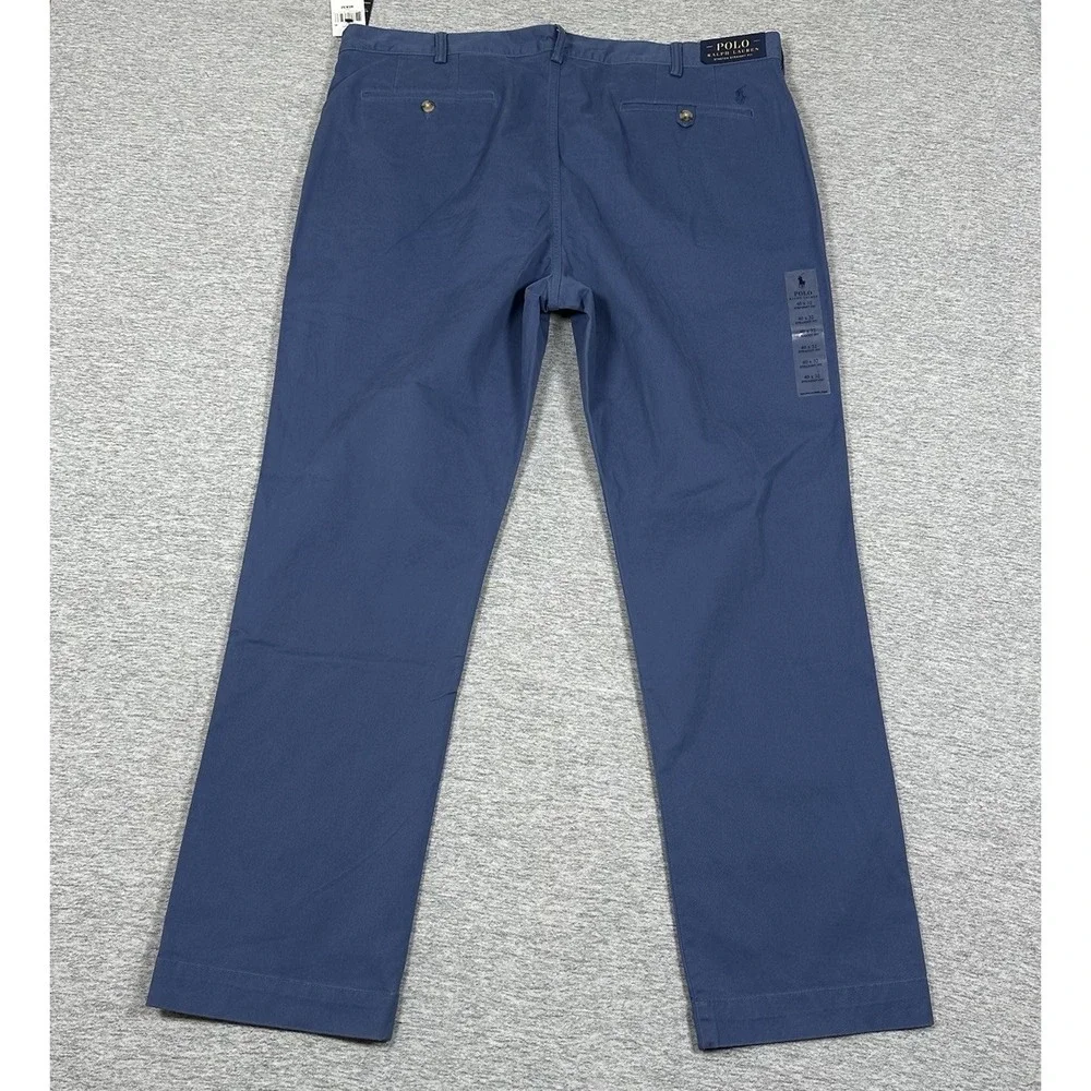 Polo Ralph Lauren Pants Mens 40x32 Blue Stretch Cotton Twill Chino City NEW